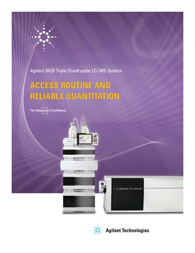 Agilent 6420 Triple Quadrupole LC/MS System Product Leaflet - cover page