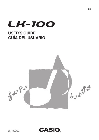 CASIO LK-100 Manual - cover page