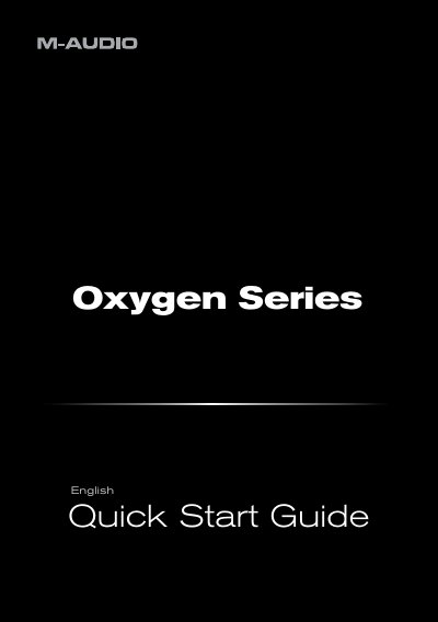 M-Audio Oxygen Series Quick Start Guide - cover page