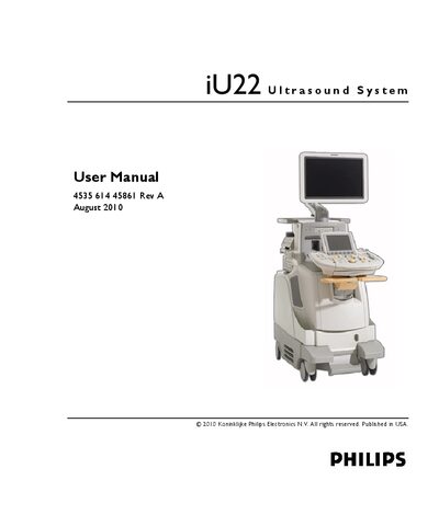 Philips iU22 Ultrasound System User Manual