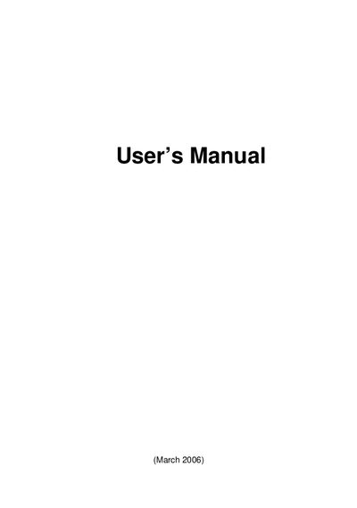 Laptop User Manual - cover page