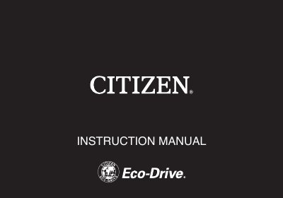 Citizen Eco-Drive Watch E87 User Manual - cover page