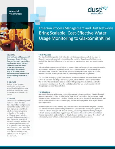 Emerson Process Management Rosemount Smart Wireless Case Study - cover page