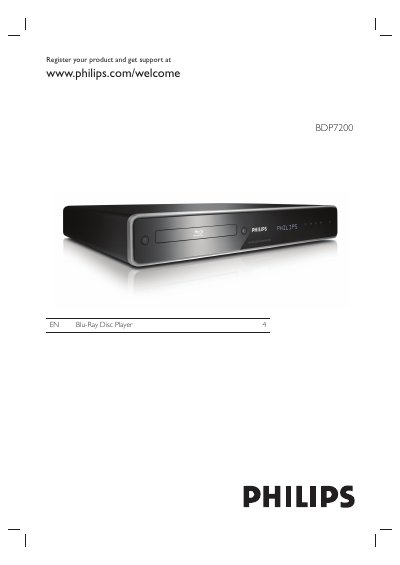 Philips BDP7200 Blu‑Ray Disc Player User Manual