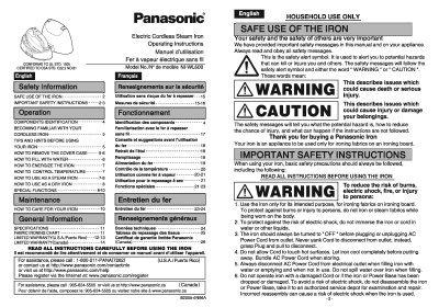 Panasonic NIWL600-MUL Manual
