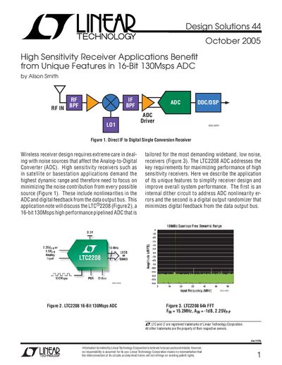 LINEAR DSOL44 handbook - cover page