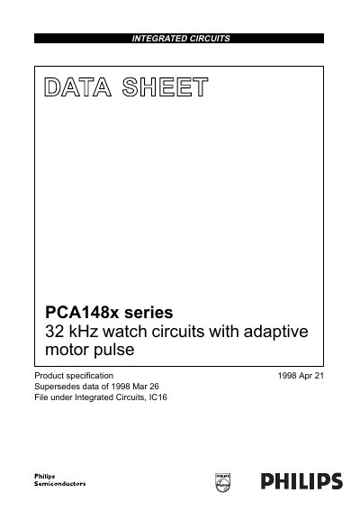Philips PCA148x Series Integrated Circuit Datasheet - cover page