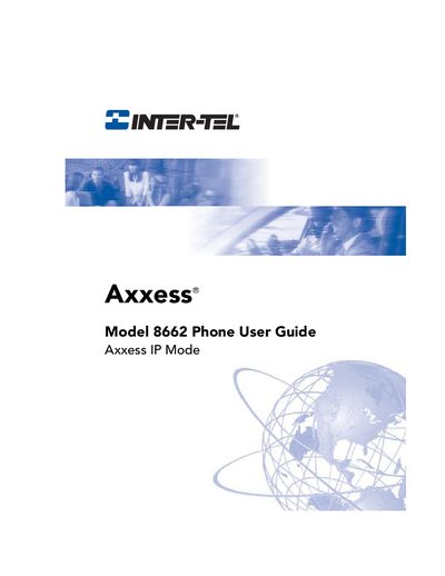 Axxess 8662 Phone User Guide - cover page