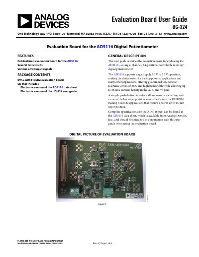 Analog Devices UG-324 Evaluation Board User Guide