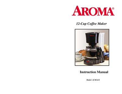 Aroma ACM-632 12-Cup Coffee Maker Instruction Manual - cover page