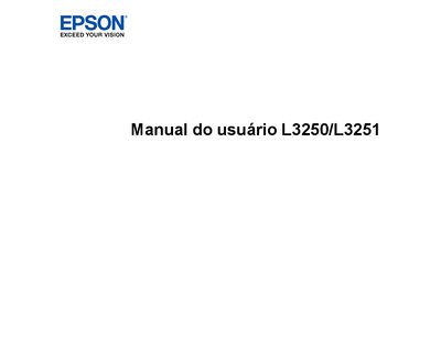 Epson L3250/L3251 Inkjet Printer User Manual