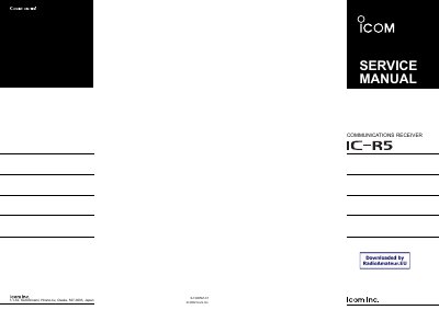 ICOM IC-R5 Communications Receiver Service Manual - cover page