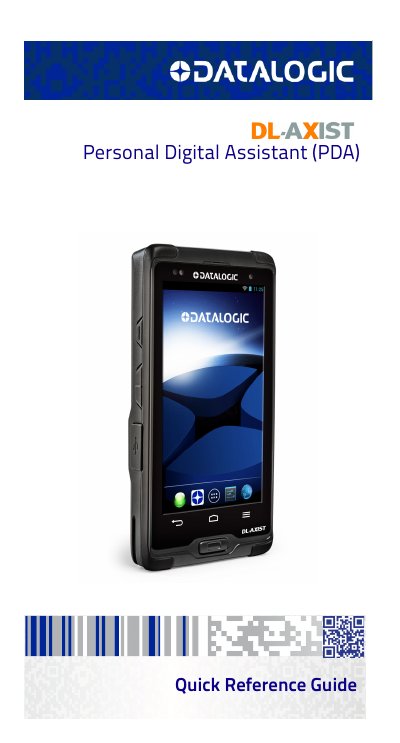 Datalogic DL-Axist PDA Quick Reference Guide - cover page
