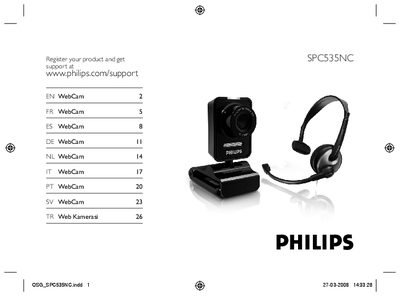 Philips SPC535NC Webcam User Manual - cover page