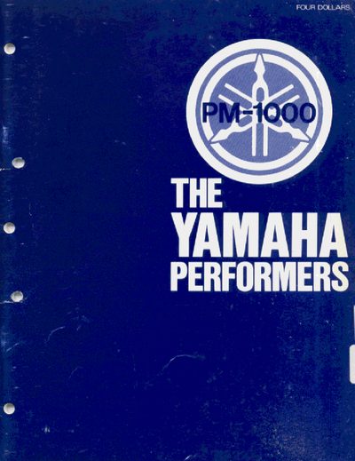Yamaha PM-1000 Mixing Console User Manual