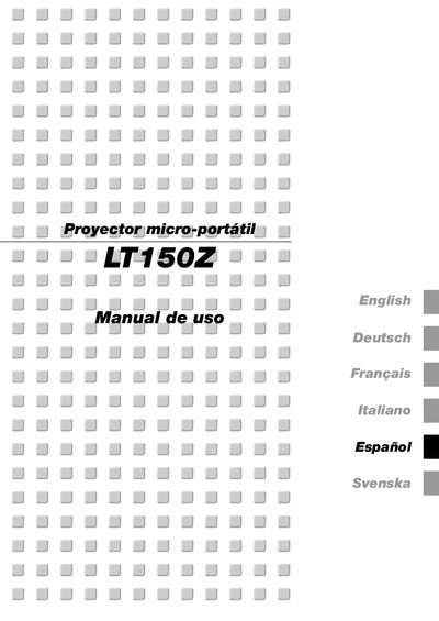 NEC LT150Z Projector User Manual - cover page