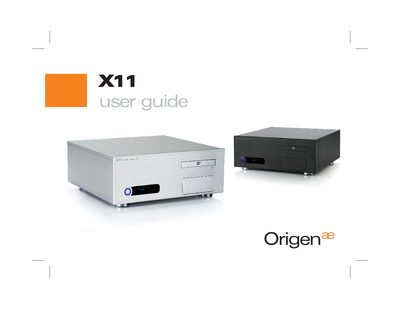 OrigenAE X11 User Manual - cover page