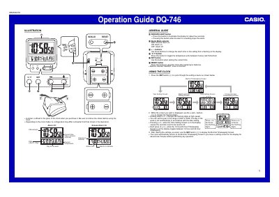Casio DQ-746 Operation Guide - cover page