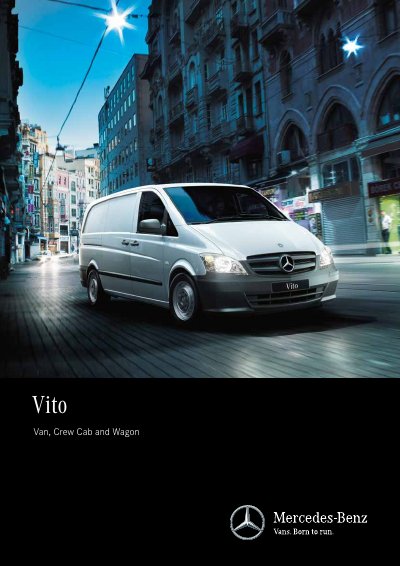 Mercedes-Benz Vito Van, Crew Cab and Wagon Product Brochure - cover page