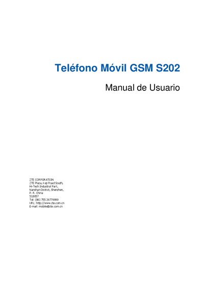 Tel&eacute;fono M&oacute;vil GSM S202 Manual de Usuario(1)(1) - cover page