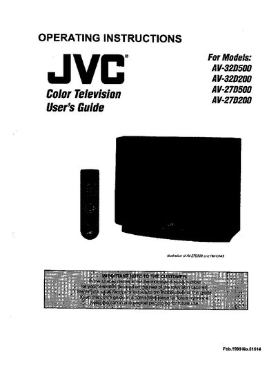 JVC AV-32D500/AV-32D200/AV-27D500/AV-27D200 User Manual - cover page
