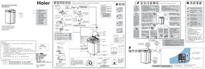 Haier i wash-1w i wash-1p i wash-1c Washing Machine User Manual - cover page