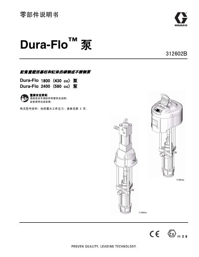 Graco Dura-Flo Pump 312602 B Parts Manual - cover page