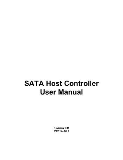 VIA VT6420 SATA Host Controller User Manual - cover page