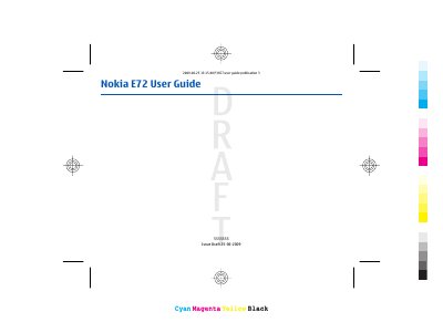 Nokia E72 User Manual - cover page