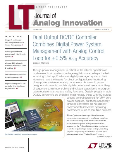 DESIGN FEATURES LTJournal-V21N4-2012-01  - cover page