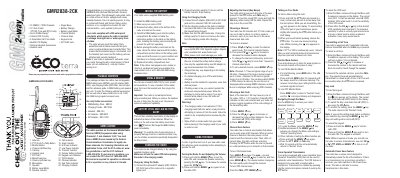 Uniden GMR2838-2CK Portable Two-Way Radio User Manual - cover page