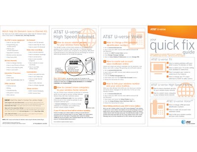 AT&T U-verse TV User Guide - cover page