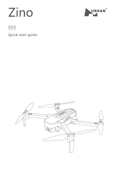 Hubsan Zino User Manual - cover page
