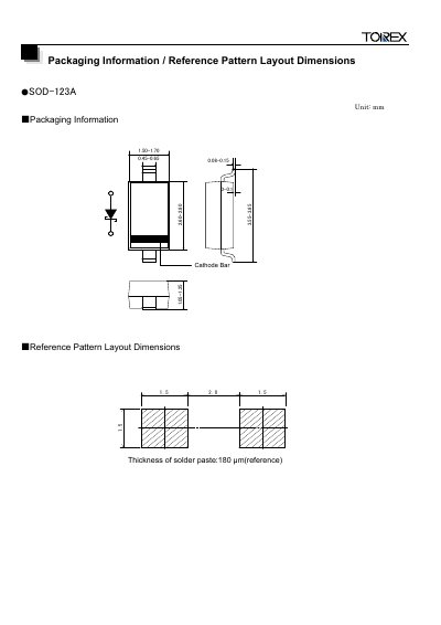 TOREX SOD-123A Manual - cover page