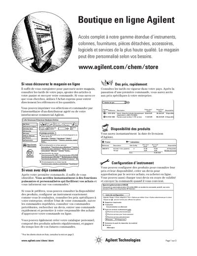 Agilent Online Store User Guide - cover page