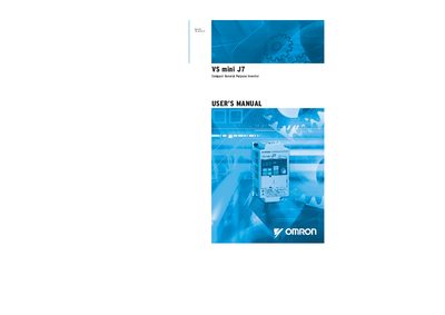 Omron VS mini J7 Inverter User Manual - cover page