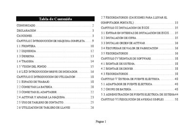 Notebook Laptop User Manual - cover page