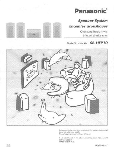 Panasonic SB-HEP10 Speaker System Operating Instructions - cover page