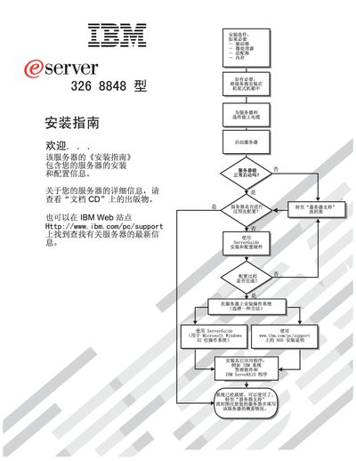 IBM 326 8848 Server Installation Guide - cover page