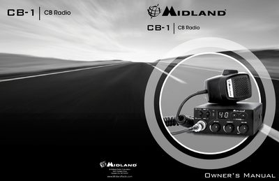 Midland CB-1 Mobile CB Radio Owner's Manual - cover page