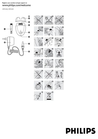 Philips HP2844/HP2843 User Guide - cover page