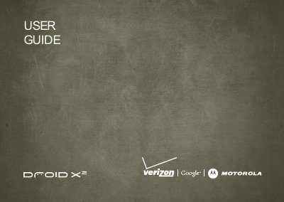 Motorola DROID X2 User Guide - cover page