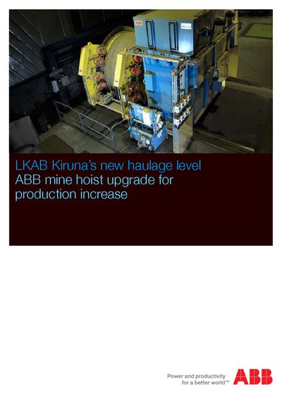 ABB Mine Hoist Upgrade for LKAB Kiruna New Haulage Level Manual - cover page