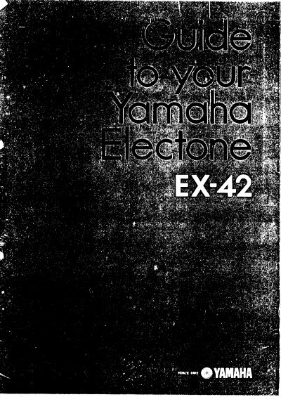 Yamaha EX-42 Electone User Manual - cover page