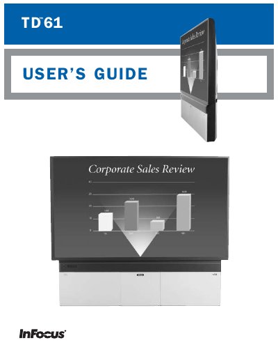 InFocus TD61 User's Guide - cover page