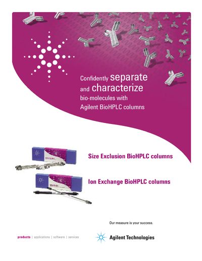 Agilent BioHPLC Column Portfolio Brochure - cover page