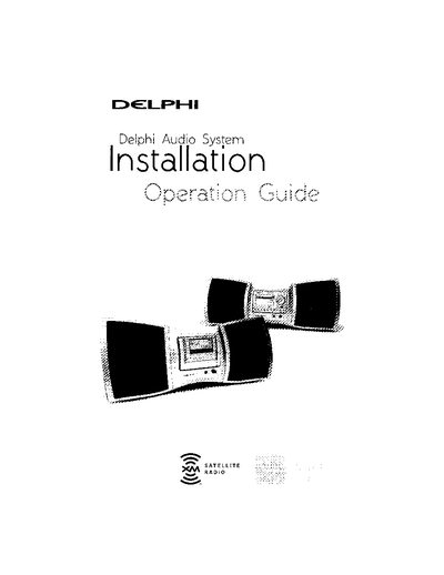 Delphi SA10201 Audio System Installation Guide - cover page