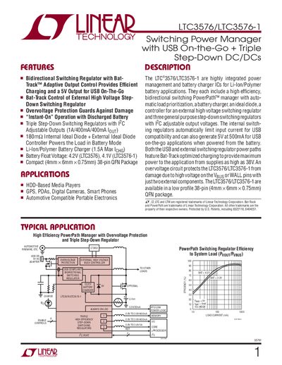 Linear Technology LTC3576/LTC3576-1 Datasheet - cover page