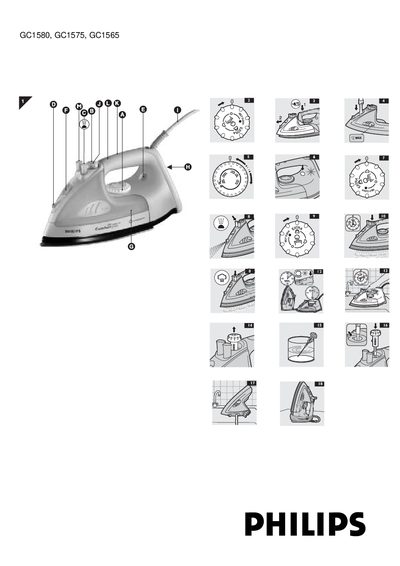 Philips GC1580/GC1575/GC1565 Iron User Manual - cover page