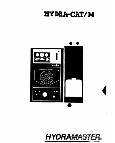 Hydra-Cat HYDRA-CAT/M Truck-Mounted Carpet Cleaning Plant Manual - cover page
